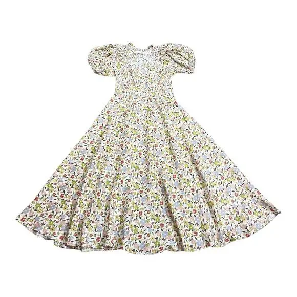 THE GREAT. The Hyacinth Silk Maxi Dress Floating Petals Floral Size 1/S - Picture 3 of 7